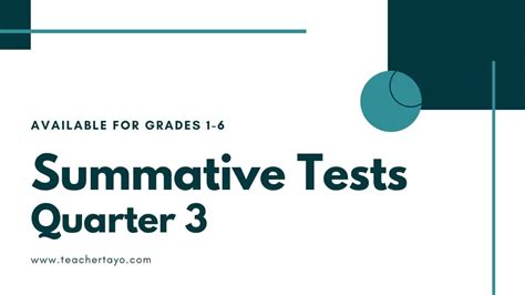 guro ako grade 3|GRADE 3 SUMMATIVE TESTS (MELC.